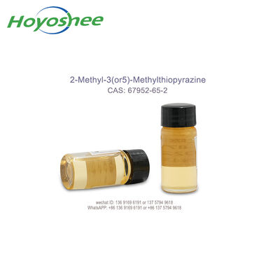 liquid 2-Methyl-3(Or5)-Methylthiopyrazine CAS 67952-65-2  Savory Flavor Enhancer with Characteristic notes of Roasted nuts, Peanuts, Popcorn, and Meaty or Brotty (crust of bread) Aromas