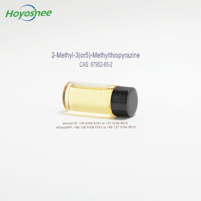 liquid 2-Methyl-3(Or5)-Methylthiopyrazine CAS 67952-65-2  Savory Flavor Enhancer with Characteristic notes of Roasted nuts, Peanuts, Popcorn, and Meaty or Brotty (crust of bread) Aromas