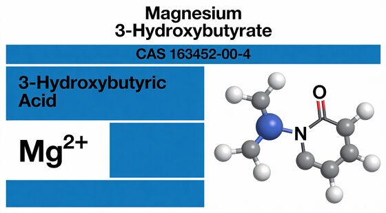 CAS 163452-00-4 Magnesium 3-Hydroxybutyrate (Magnesium BHB) with Dual-Action Formula, Source of Exogenous Ketones, and Highly Bioavailable Magnesium for Metabolic Health